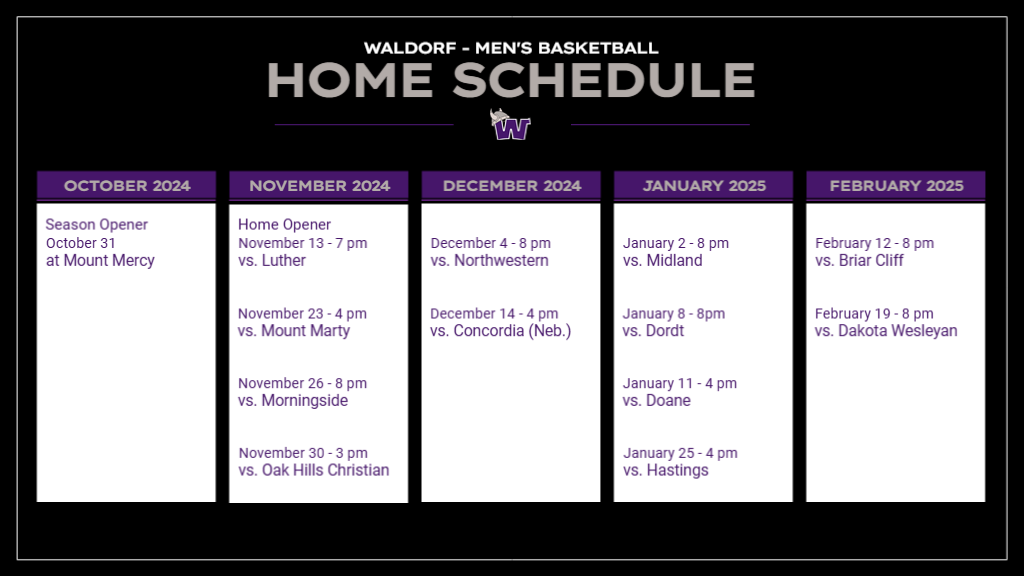 Men's basketball announces 2024-25 schedule